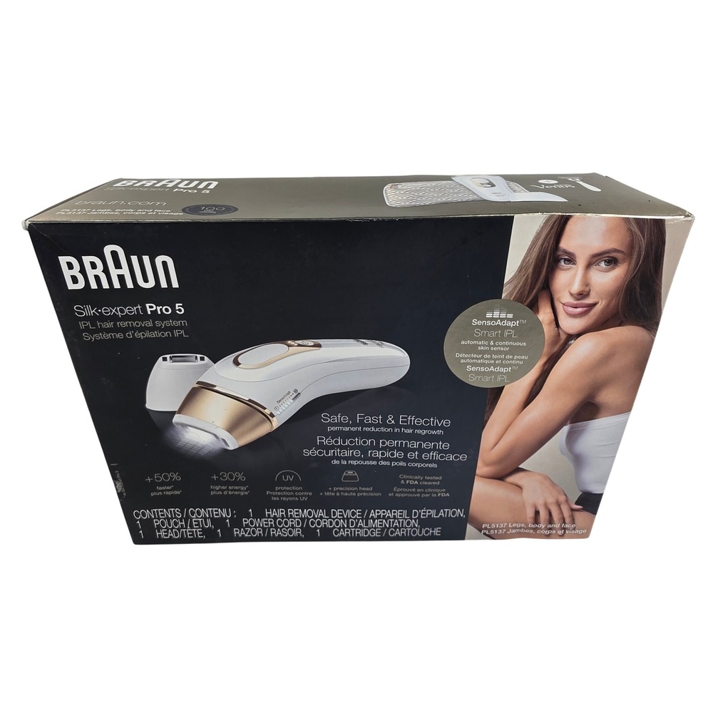 Braun Silk-expert Pro 5 IPL Hair Removal System PL5137 White Gold